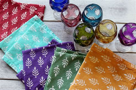 Eco Friendly Gift Zero Waste Cocktail Napkins Set Reusable Organic