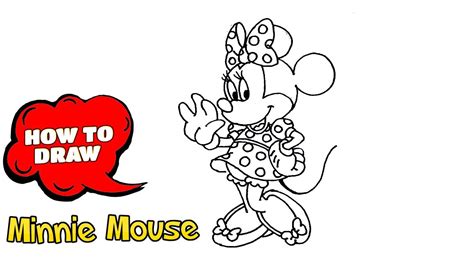 How To Draw Minnie Mouse Full Body Step By Step