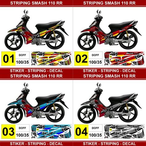 Jual Stiker Striping Decal Suzuki Smash 110 RR Variasi Doff Di Lapak