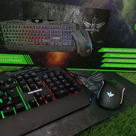 Jual Keyboard Dan Mouse Gaming Combo Kit Nyk Basillisk Kc 500 Wired Rgb