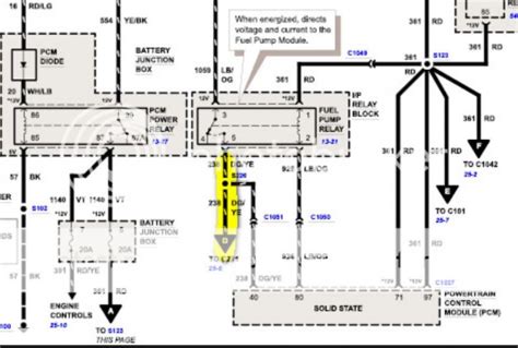 Ford Fuel Pump Relay Wiring