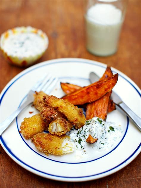 Fish fingers, chips and easy tartare sauce | Fish recipes | Jamie magazine recipes