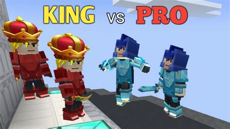 King Noob Vs Pro In Bedwars Blockman Go Youtube