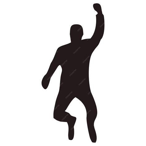 Premium Vector | Silhouette of person jumping