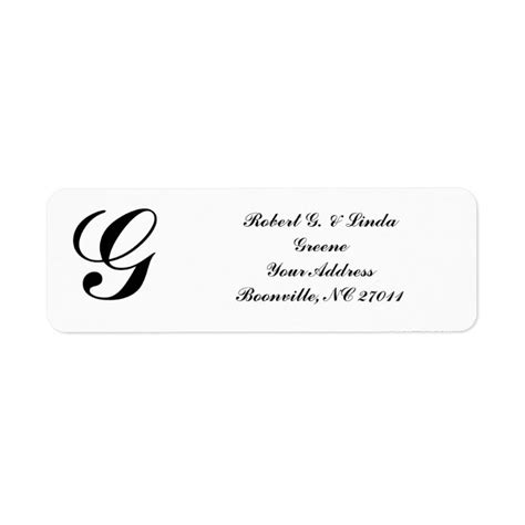 MONOGRAMMED-RETURN ADDRESS LABELS | Zazzle.com