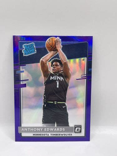 2020 21 Anthony Edwards Panini Donruss Optic Rated Rookie RC Purple