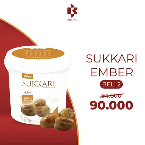 Jual Kurma Sukari Ember Al Qassim Gr Kurma Sukkari Kemasan Ember