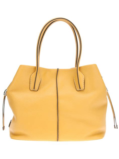 Lyst Tod S Tote Bag In Yellow