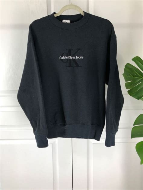 Vintage Embroidered Crewneck Sweater Ck Calvin Klein Vintage Levis