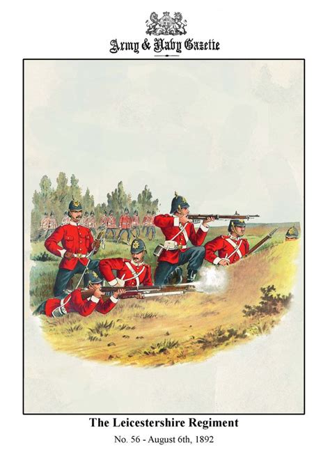 British The Leicestershire Regiment C 1890 By R Simkin British Army Uniform British Uniforms