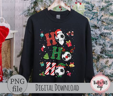 Ho Ho Ho Soccer Ball Png Ho Ho Ho Soccer Sublimation Design Etsy Uk