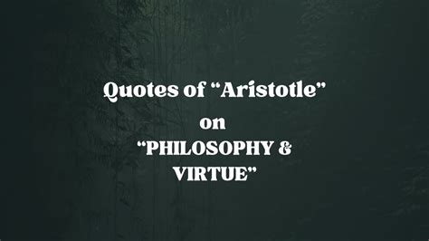 Quotes Of Aristotle On Philosophy And Virtue Youtube