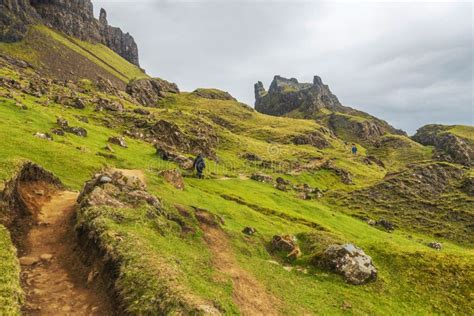 Widok Quiraing Krajobraz Wyspa Skye Zdj Cie Stock Obraz Z O Onej Z