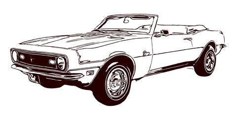 1968 Chevy Camaro Png Svg Dxf Eps Vector Files For Engraving Etsy