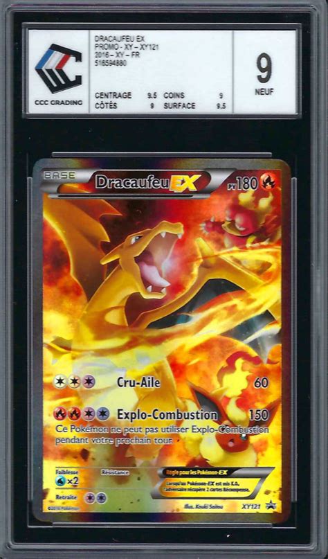 Carte Gradée Pokemon Dracaufeu XY121 EX Le Coin Des Barons