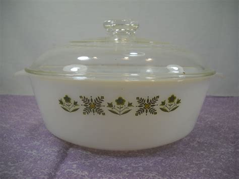 Vintage Anchor Hocking Fire King Bowl Casserole Dish Wlid Etsy Casserole Dishes Soup Bowls