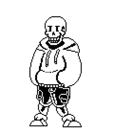 Pixilart Underswap Papyrus Idle By Werdna 5002