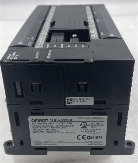 Omron CP1E N60DR D Programmable Controller Novus Ferro Pte Ltd