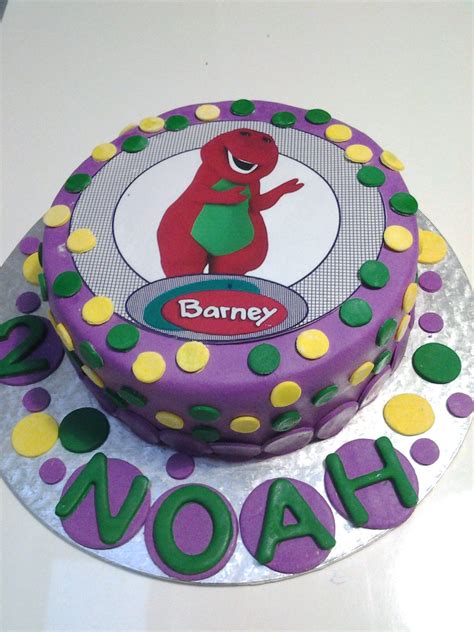 Barney 1st Birthday Cake