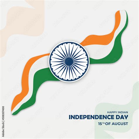 Th August Indian Independence Day Social Media Post Design Stock