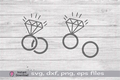 Wedding Ring Svg Diamond Ring Svg Png Ring Cut Files Wedding Bands