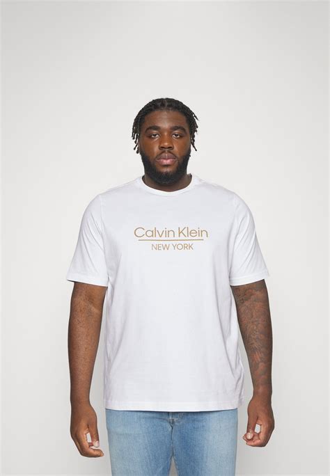 Calvin Klein New York Logo Print T Shirt Bright Whitewhite Uk