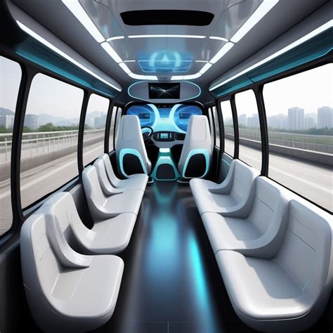 Futuristic Seoul Bus Interior Design Concept | Stable Diffusion Online