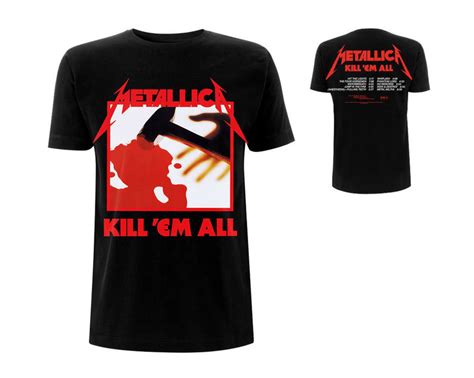 Metallica T Shirt Kill Em All Tracks Steamretro