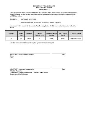 Fillable Online Dhs Wisconsin DIVISION OF PUBLIC HEALTH DPH CONTRACT