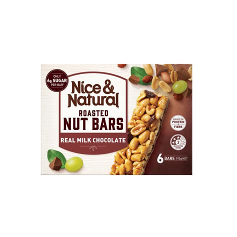 Buy Nice Natural Real Milk Chocolate Nut Bars G Coles