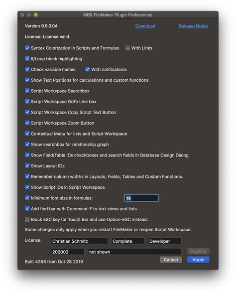 Mbs Claris Filemaker Blog Dark Mode For Mbs Preferences Dialog