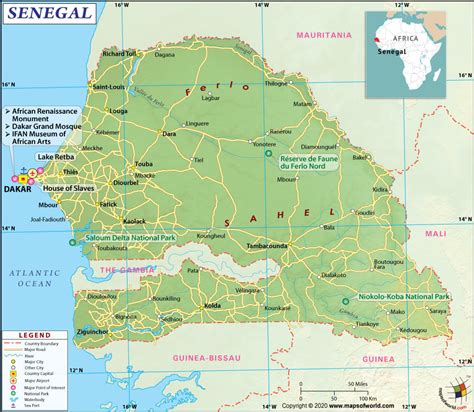 Senegal Map Map Of Senegal Collection Of Senegal Maps