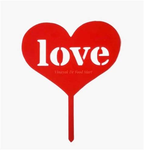 D Love Happy Valentine S Day Acrylic Cake Topper Cake Topper