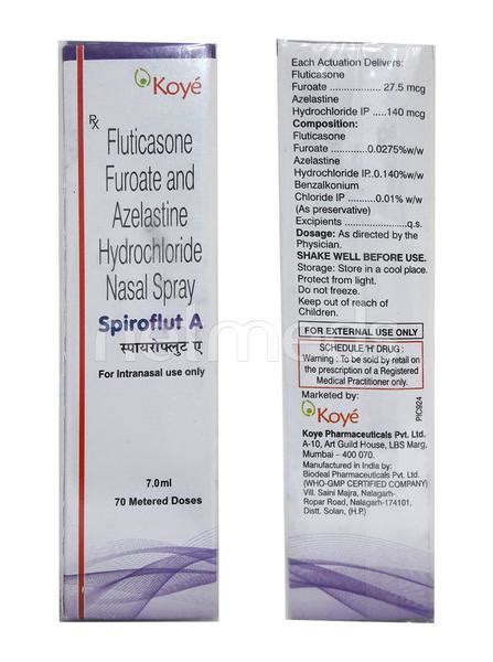 Spiroflut A 275140mcg Nasal Spray 70md Buy Medicines Online At Best