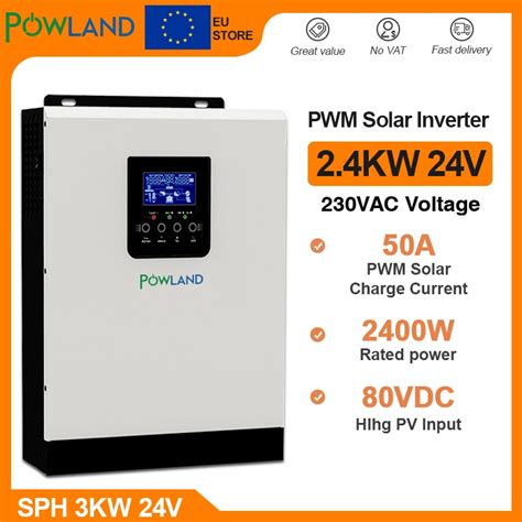 Solar Inverter 3kva Pure Sine Wave 24v 220v Hybrid Inverter Built In