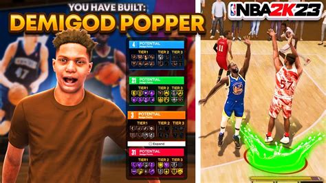 BEST SHOOTING CENTER BUILD IN NBA 2K23 THIS POPPER BUILD IS