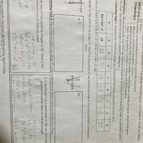 Help Po Dito Sa Maths Sa Quadratic Function Brainly Ph