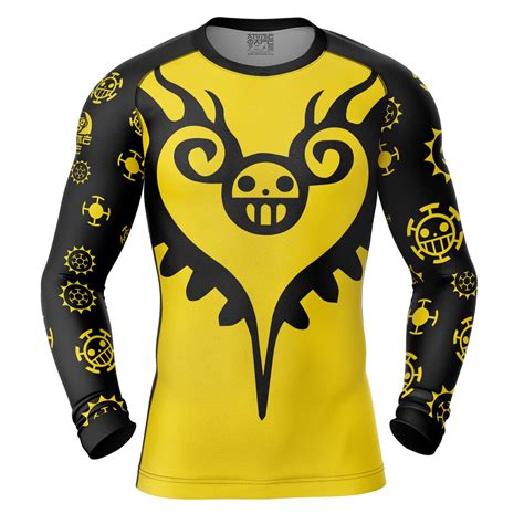 Trafalgar Law One Piece Long Sleeve Rash Guard Compression Shirt Anime Ape