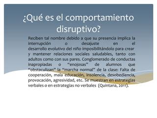 Hablemos De Comportamiento Disruptivo Ppt