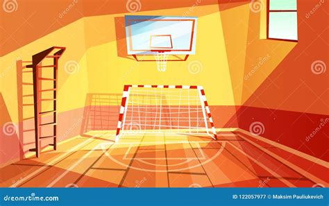 Gymnasium Or Gym Hall Vector Illustration Stock Vector Illustration