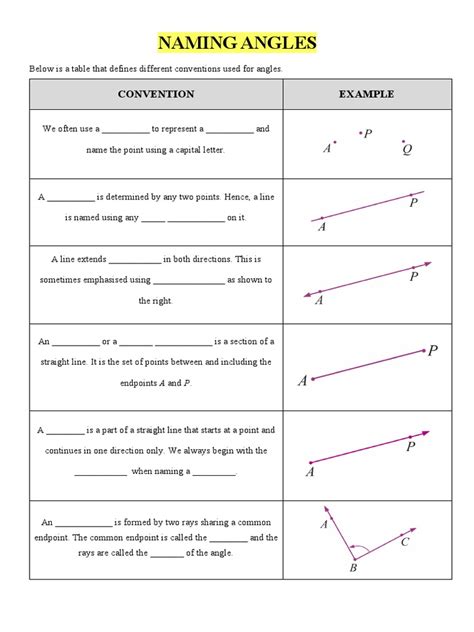 Naming Angles | PDF