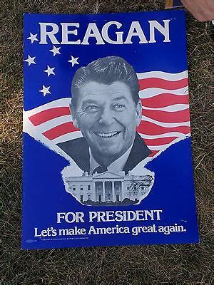 Ronald Reagan Original Campaign Poster Let S Make America