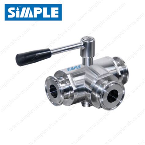 Way Sanitary Ball Valve With Tri Clamp Ends Manual Type Simple