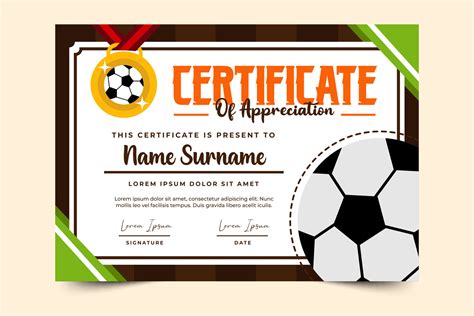 Editable Soccer Football Certificate Template Sports | lupon.gov.ph