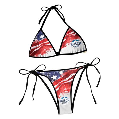Busch Light Blur American Flag Triangle Beach Bikini Wakinar