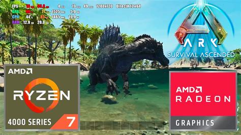 Ark Survival Ascended Amd Ryzen 7 4700u Radeon Vega 7 Integrated Graphics Test Gameplay