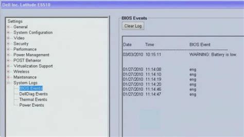 Bios Event Logs And Diagnostic Logging On Dell Laptops Dell Us