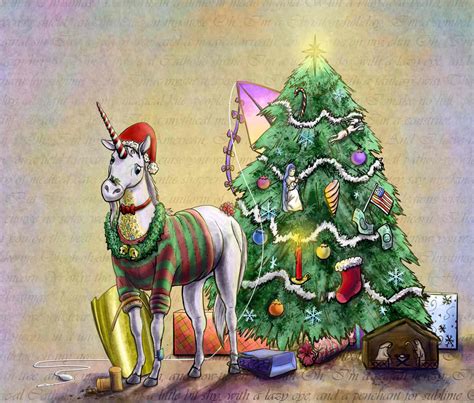 Christmas Unicorn By Phatmouse09 On Deviantart