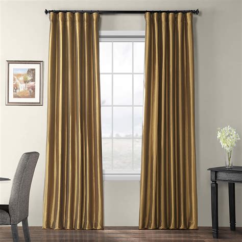 Gold Faux Silk Curtains – Curtains & Drapes 2023