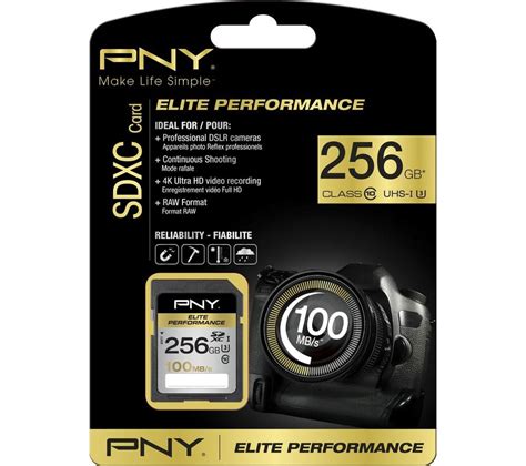 PNY Elite Performance 10 SD Memory Card 256 GB Deals PC World